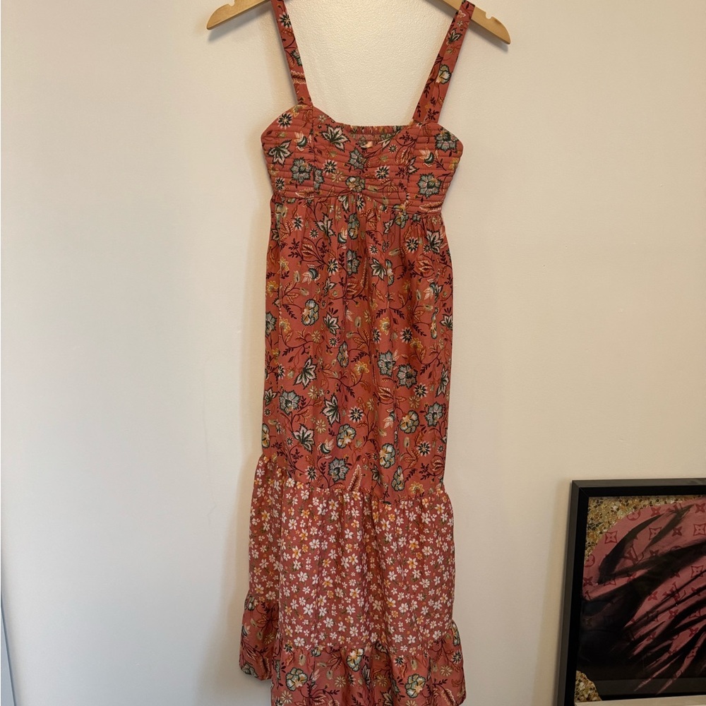 Pink Floral Maxi Dress